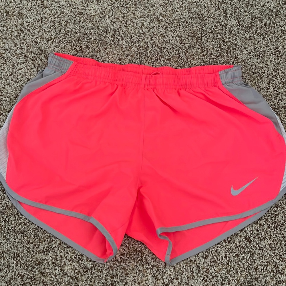 Nike dri fit workout shorts. Neon pink & grey